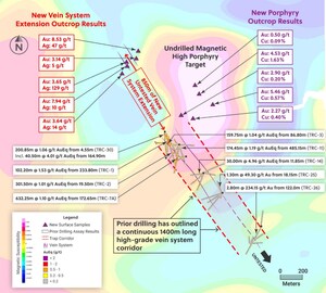 Collective Mining to Commence Drilling at the Trap Target to Test a New 850-Meter Extension to Sheeted Vein System Corridor and a New Large Gold-Copper Porphyry Anomaly