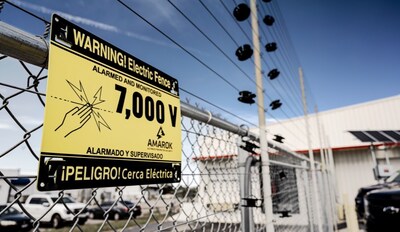 The Electric Guard Dog Fence, AMAROK's full-perimeter monitored electric fence stops theft before it occurs.