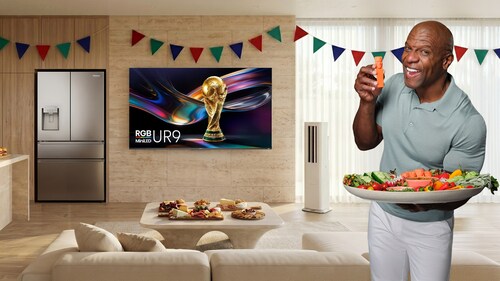 Terry Crews stars in Hisense’s “Out Host with Hisense” campaign, showcasing the brand’s 2026 lineup - including the UR9 RGB MiniLED TV - as he hosts a lively at-home viewing party experience.