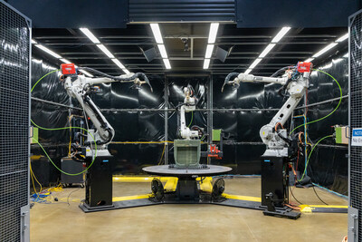 ORNL’s MedUSA wire-arc additive manufacturing machine. ORNL’s MedUSA wire-arc additive manufacturing machine.