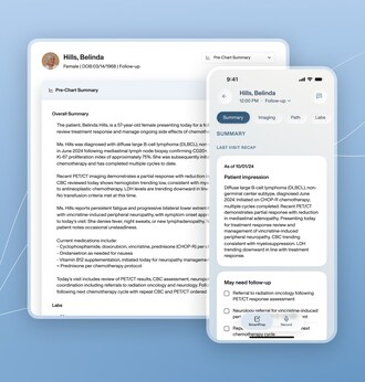 DeepScribe SmartPrep delivers pre-visit intelligence for complex care, surfacing patient history, imaging results, and follow-up items before the visit begins.