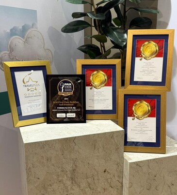 EVA Air received multiple recognitions from TravelPlus, PAX International, and PAX Tech this year.