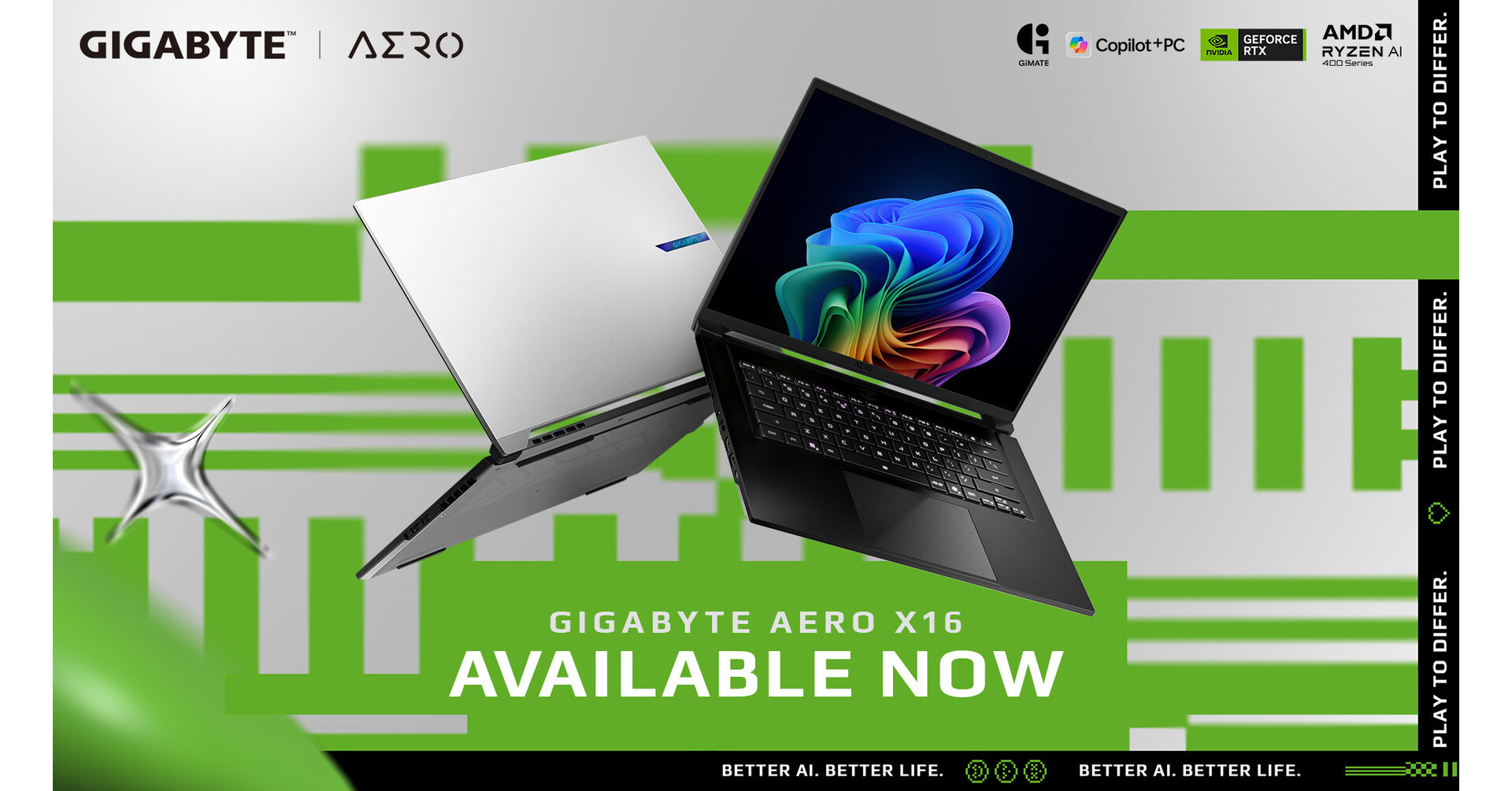 GIGABYTE annonce la disponibilit&eacute; de lAERO X16, qui apporte les performances de lIA de nouvelle g&eacute;n&eacute;ration &agrave; un PC Copilot+ ultra-mince