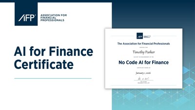 The Association for Financial Professionals announced the launch of its No Code AI for Finance Certificate Program.
