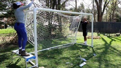 Build a backyard soccer goal.