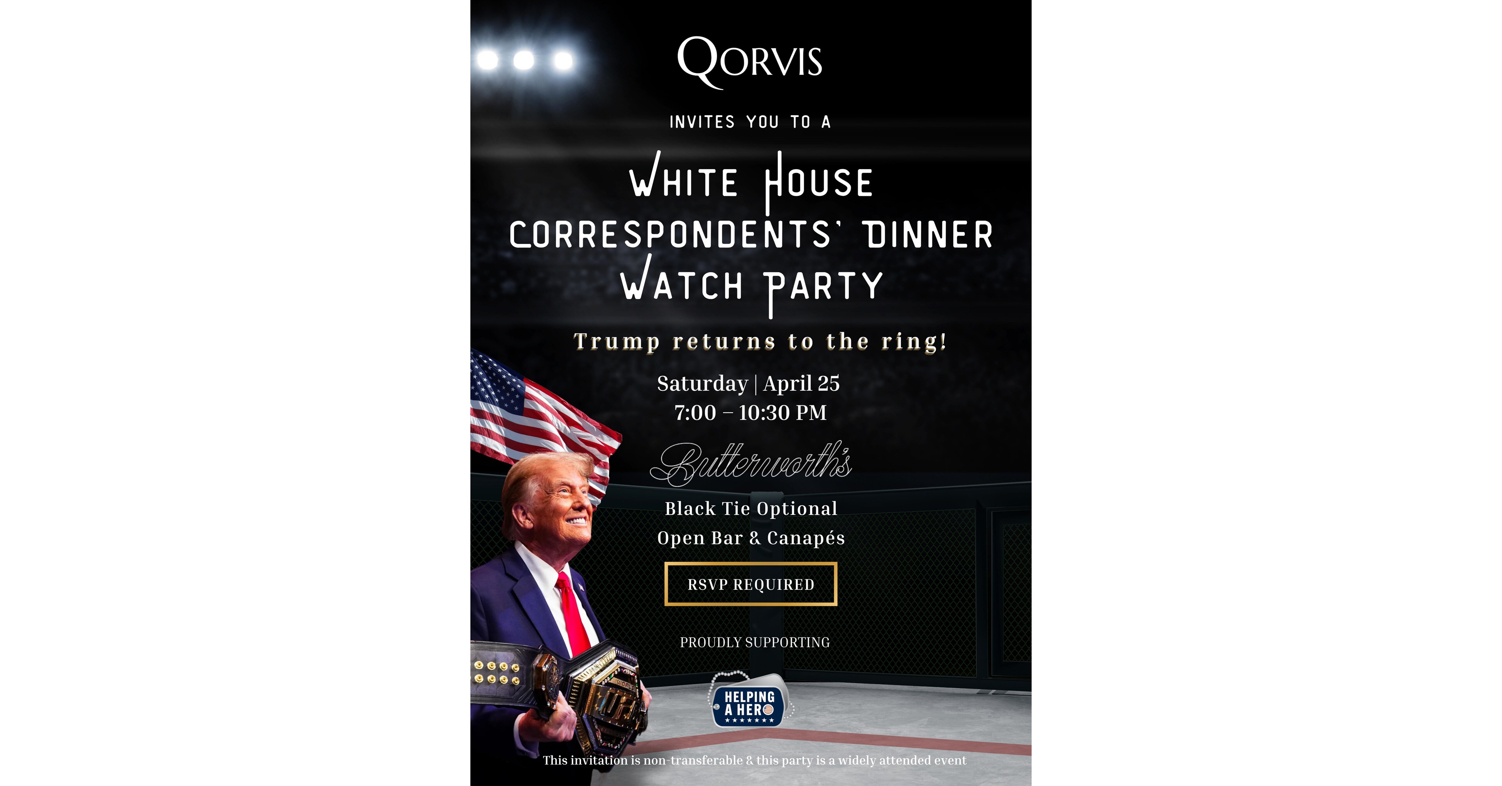 Qorvis Hosts White House Correspondents Dinner Watch Party at Butterworths Featuring Raheem Kassam