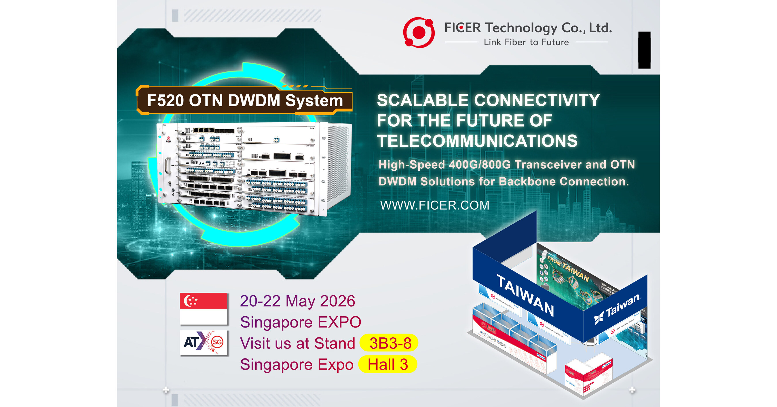 Dukung Infrastruktur Digital Asia, FICER Hadirkan Solusi Konektivitas Skalabel Masa Depan di Ajang Asia Tech x Singapore - CommunicAsia 2026