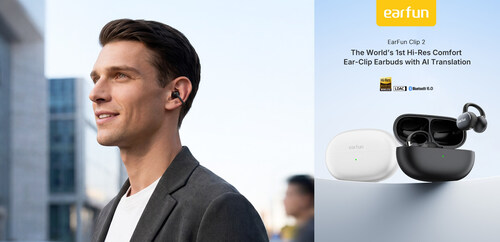 EarFun Clip 2: The World’s 1st Hi-Res Comfort Ear-Clip Earbuds with AI Translation EarFun Clip 2: The World’s 1st Hi-Res Comfort Ear-Clip Earbuds with AI Translation
