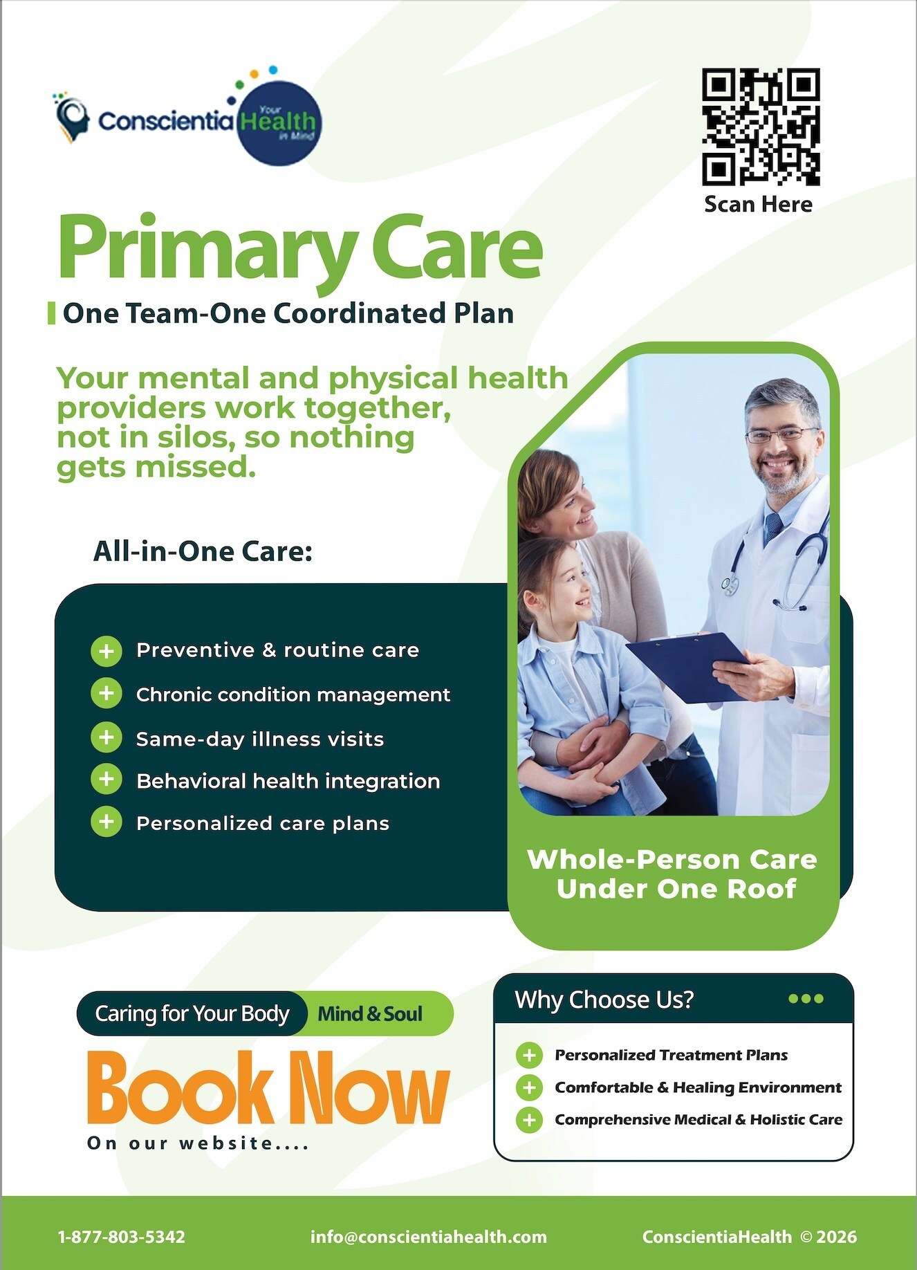 Conscientia Health Launches Virtual Primary Care Services - A Groundbreaking Breakthrough in AI-Powered Integrative Telehealth Uniting Mental and Physical Health For Whole Person Care Under One Virtual Roof.