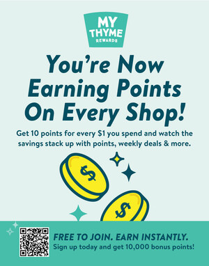 Fresh Thyme Market Launches MyThyme Rewards Points to Help Customers Save - More