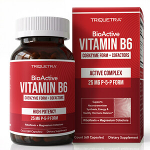 Triquetra Health Launches BioActive Vitamin B6™--First Tri-Cofactor B6 System with P-5-P, Riboflavin, and Albion® Magnesium