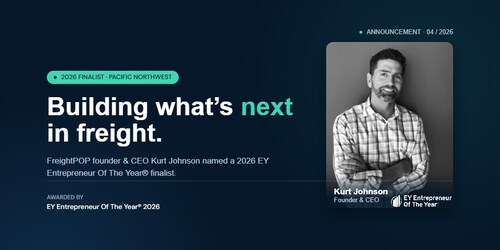Kurt Johnson, CEO of FreightPOP, named a finalist for the 2026 EY Entrepreneur of the Year award