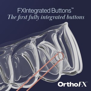 ORTHOFX™ INTRODUCES THE FIRST FULLY INTEGRATED BUTTONS INTO A CLEAR ALIGNER