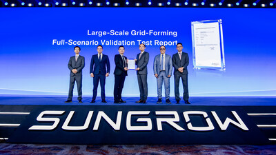Large-Scale Grid-FormingFull-Scenario Validation Test Report (PRNewsfoto/Sungrow Power)