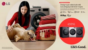 Nova linha de lava e seca LG de alta capacidade traz ciclo especial aprovado por pets