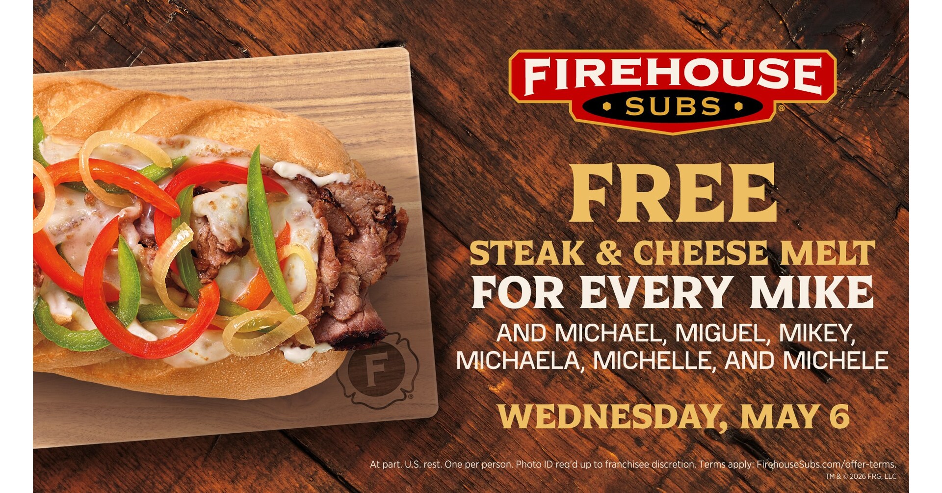 Firehouse Subs Offers Free Steak & Cheese Melts to Patrons Named Mike