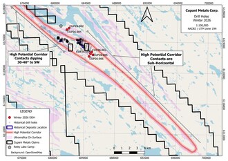 CUPANI, first 6 drillholes of 2026 (CNW Group/Cupani Metals Corp.)