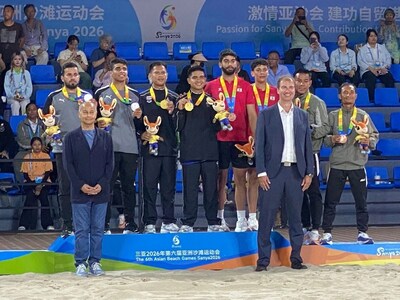 6th Asian Beach Games - Teqball - Men's doubles medalists