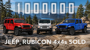 One Million Strong: Jeep® Rubicon, Defining Off-road Capability for 85 Years, Hits Sales Milestone That Solidifies Legacy