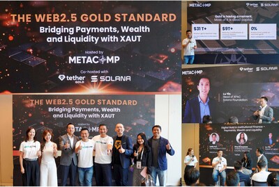 Image: Photos taken at The Web2.5 Gold Standard — Bridging Payments, Wealth and Liquidity with XAUT, hosted by MetaComp and jointly hosted by Tether and Solana during Money20/20 Asia in Bangkok.