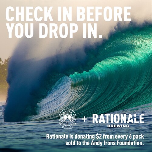 RationAle Brewing™ Partners with the Andy Irons Foundation to Launch “Check In Before You Drop In” Campaign for Mental Health Awareness Month