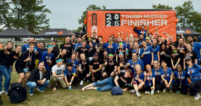 Blazesoft employees gather after completing Tough Mudder 2025, reflecting the company’s emphasis on team-building, resilience, and employee well-being through shared fitness initiatives. Courtesy of Blazesoft. (CNW Group/Blazesoft)