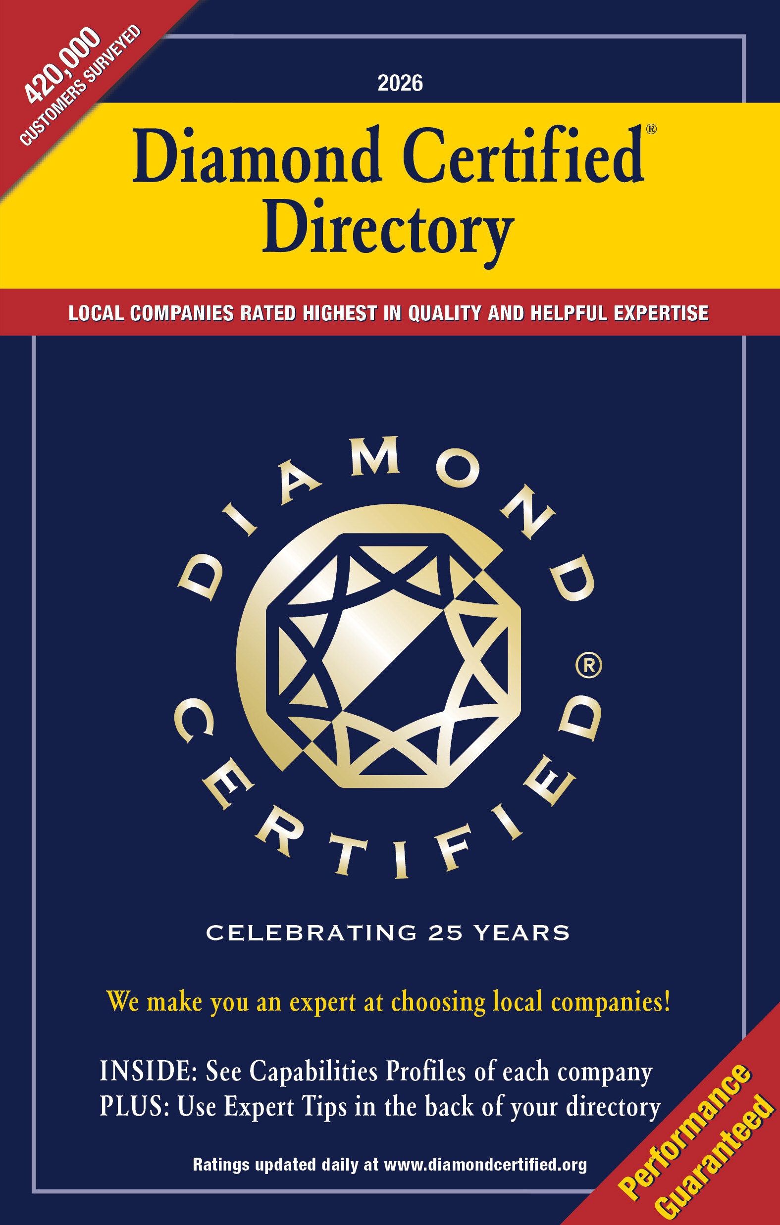 Diamond Certified Resource Celebrates 25 Years of Quality Ratings With the Release of the 2026 Diamond Certified Directory to 840,000 Households