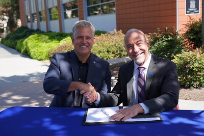 Dr. Chris Graham, EVP, Workforce and Community Education at National University and Dr. John C. Hernandez, President, Irvine Valley College
