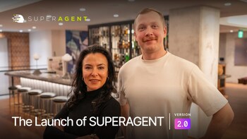 Vadym Shashkov (CTO) and Vlada Lotkina (CEO) SUPERAGENT AI, Inc.