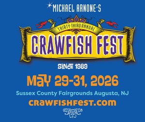 In less than 30 days, Michael Arnone's 33rd Annual Crawfish Fest returns to Augusta, NJ (May 29-31, 2026)