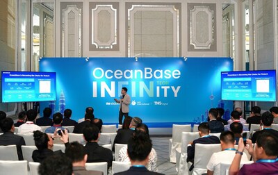 Evan Yang, CEO of OceanBase, speaking at INFINITY 2026