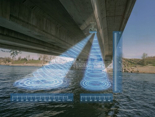 Station compacte HyQuant Edge mesurant à la fois le niveau d'eau et la vitesse de surface à l'aide de la technologie radar
