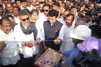 Hon’ble Dy CM DK Shivkumar, MP Tejaswi Surya, and other dignitaries inaugurated Bengaluru’s double-decker metro flyover at Silk Board today