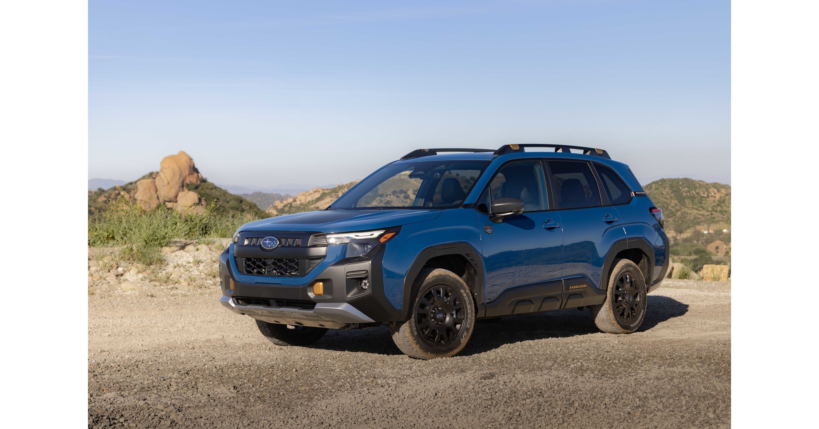 Subaru April 2026 vehicle sales graphic showing the Solterra, Trailseeker, and Uncharted EVs