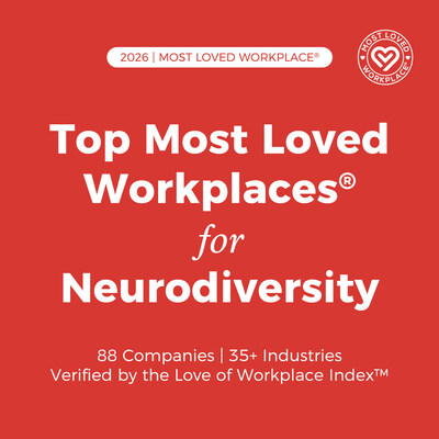 88 Companies Earn Recognition on the 2026 Top Most Loved Workplaces® for Neurodiversity