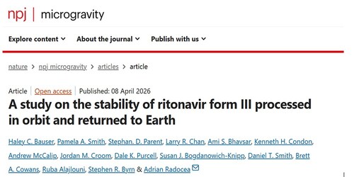 Recent Publications from Improved Pharma and Varda Space Industries