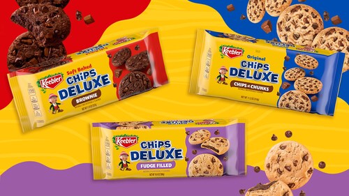 Keebler® Chips Deluxe expanded its cookie portfolio with two new varieties, Fudge Filled and Brownie, plus a reformulated Chips & Chunks with 33% more chocolate.