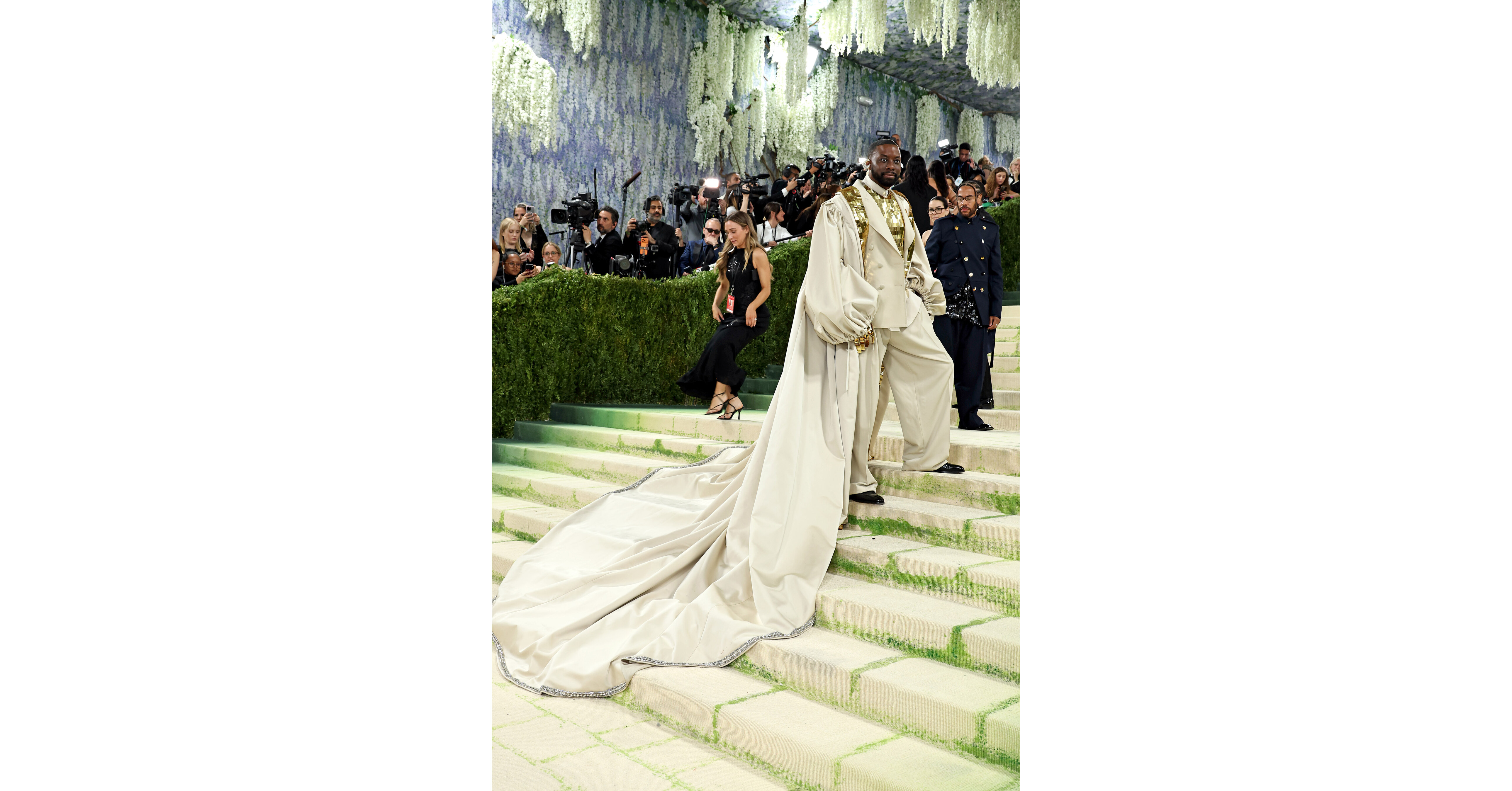 John Imah wears custom Charles Harbison to the 2026 Met Gala, celebrating Costume Art, at the Metropolitan Museum of Art on May 4, 2026, in New York City.