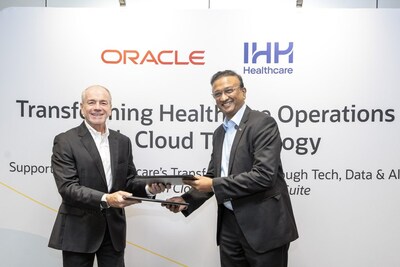(From left): Garrett Ilg, executive vice president, Japan & Asia Pacific, Oracle and Dilip Kadambi, group chief financial officer, IHH Healthcare