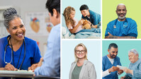 A collage of a diverse group of nurses and patient interactions. (CNW Group/College of Nurses of Ontario)