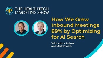 The Healthtech Marketing Show is a weekly podcast for healthcare marketers hosted by Health Launchpad CEO Adam Turinas
