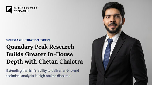 Quandary Peak Research adds Chetan Chalotra to further build its in-house expertise.