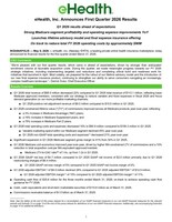 eHealth, Inc. Announces First Quarter 2026 Results