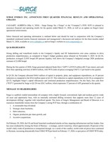 SURGE ENERGY INC. ANNOUNCES FIRST QUARTER FINANCIAL RESULTS AND OPERATIONAL UPDATES