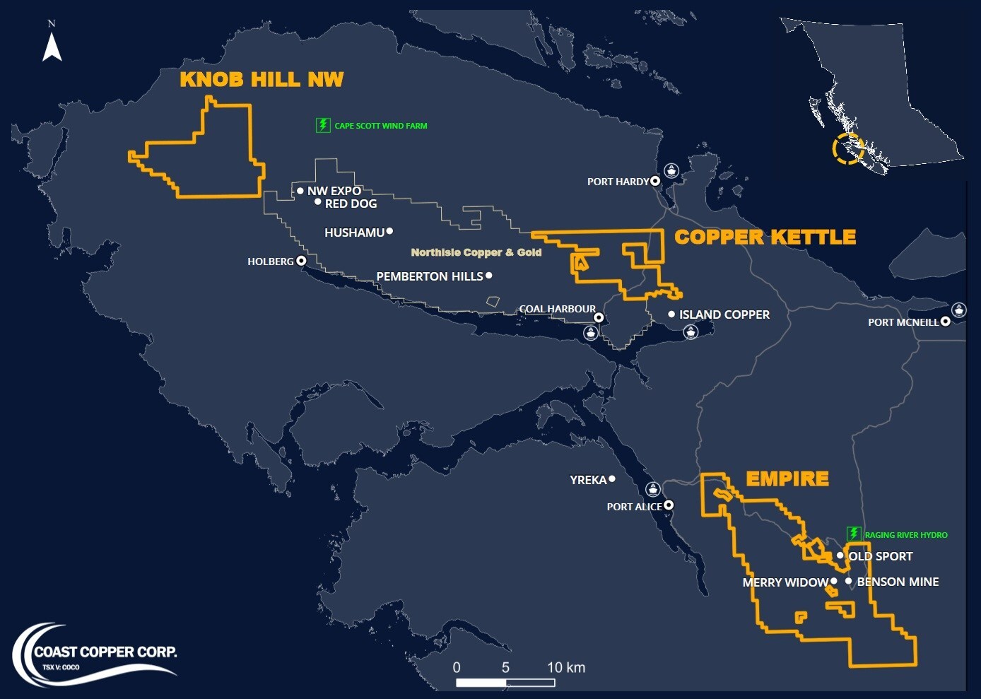 Figure 1: Northern Vancouver Island (CNW Group/Coast Copper Corp.) Figure 1: Northern Vancouver Island (CNW Group/Coast Copper Corp.)