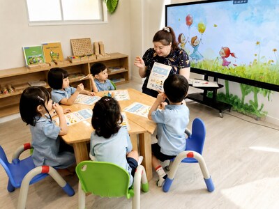 Engaging class time at ELIS Kindergarten, Thao Dien. The upcoming "Time Adventure" summer camp opens this June.