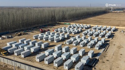Pylontech’s 200MW/400MWh energy storage project in Ningxia, China (PRNewsfoto/Pylontech)