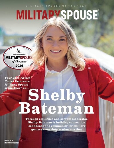 Shelby Bateman on the cover of Military Spouse magazine