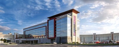 Legacy Tower is designed to serve as a bold new front door for the resort. The hotel structure features a dramatic exterior, including a seven-story LED display, along with a redesigned arrival experience and a new connecting lobby that centralizes guest access across the property.