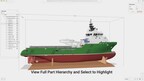 VNTANA Enterprise 3D Viewer Preserves Part Hierarchy - Select & Highlight Parts